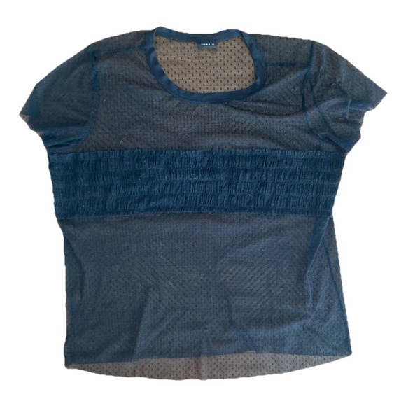 Torrid Black Mesh Polka Dot Top Women’s Plus See Measurements - Picture 3 of 3